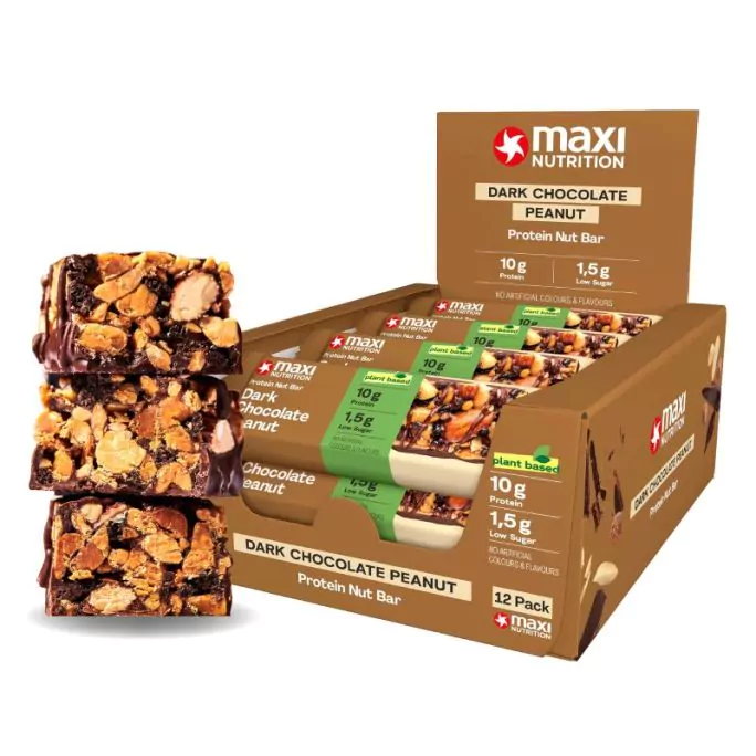 Protein Nut Bar Box (12x46g), Maxi Nutrition