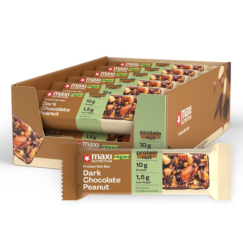 Protein Nut Bar Box (12x46g), Maxi Nutrition - Geschmack: Dark Chocolate Peanutbutter