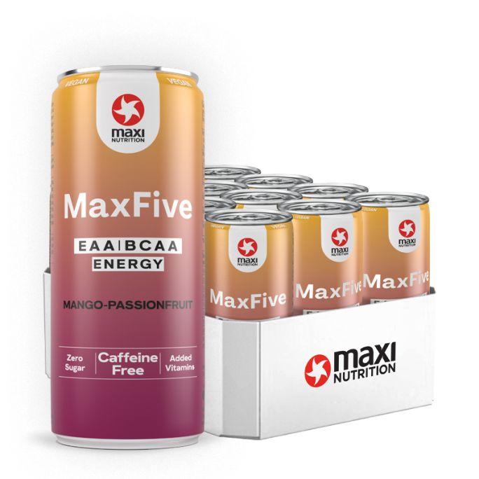 MaxFive EAA/BCAA Drink (12x330ml Tray), Maxi Nutrition - Geschmack: Mango Passionfruit