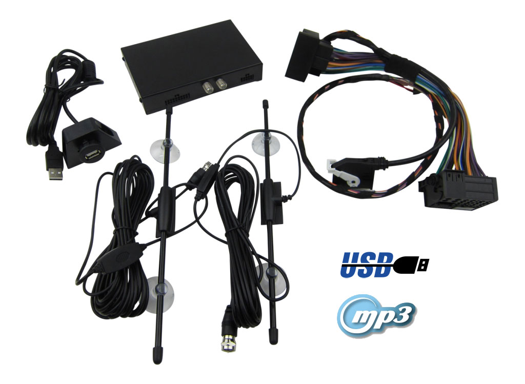 DVBT DVB-T USB Diversity Tuner Digital TV Receiver HD für VW RNS 510 RNS510 Navi