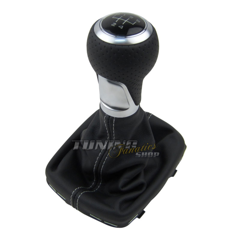 Original Edition Schaltknauf Alu Knauf 5-Gang Leder Manschette VW Seat Skoda