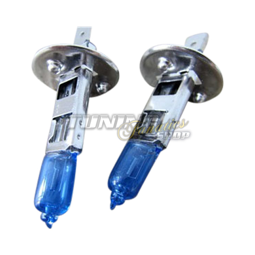 2x Super White H1 XENON LOOK Birnen Lampen E4 FREI #305 für FERNLICHT