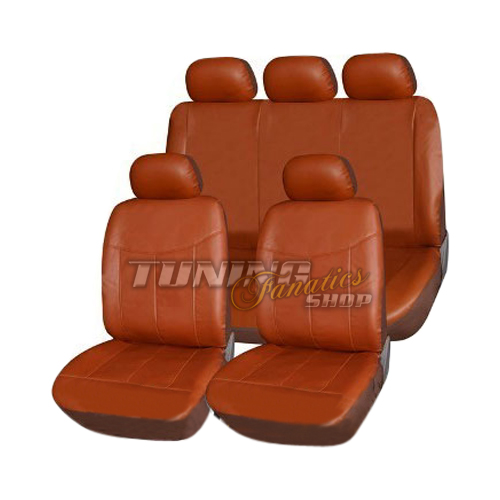 PREMIUM Kunstleder Sitzbezug Auto Sitzbezüge in Braun SET für viele Fahrzeuge