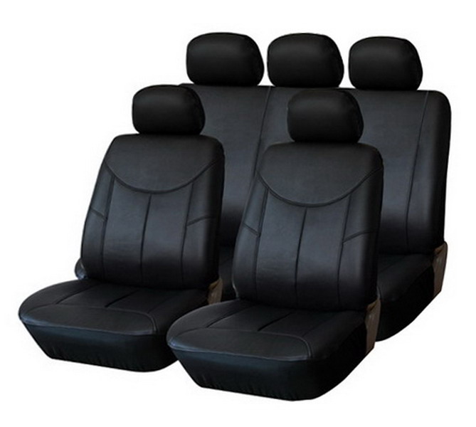 PREMIUM Kunstleder Sitzbezug Auto PKW Schonbezug SCHWARZ SET für viele Fahrzeuge