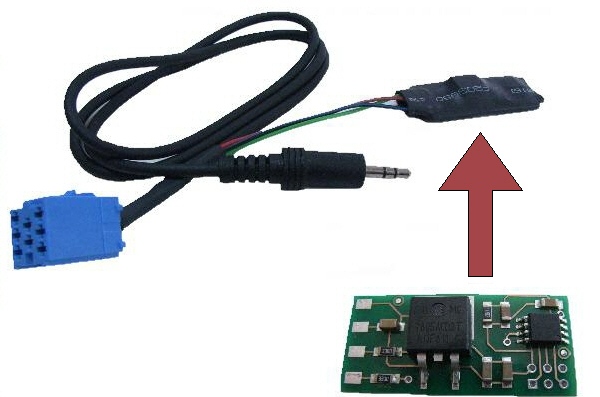 AUX Line In Adapter MP3 CD Wechsler 8-Pin Pol für Audi Radio Navi Plus / RNS-D