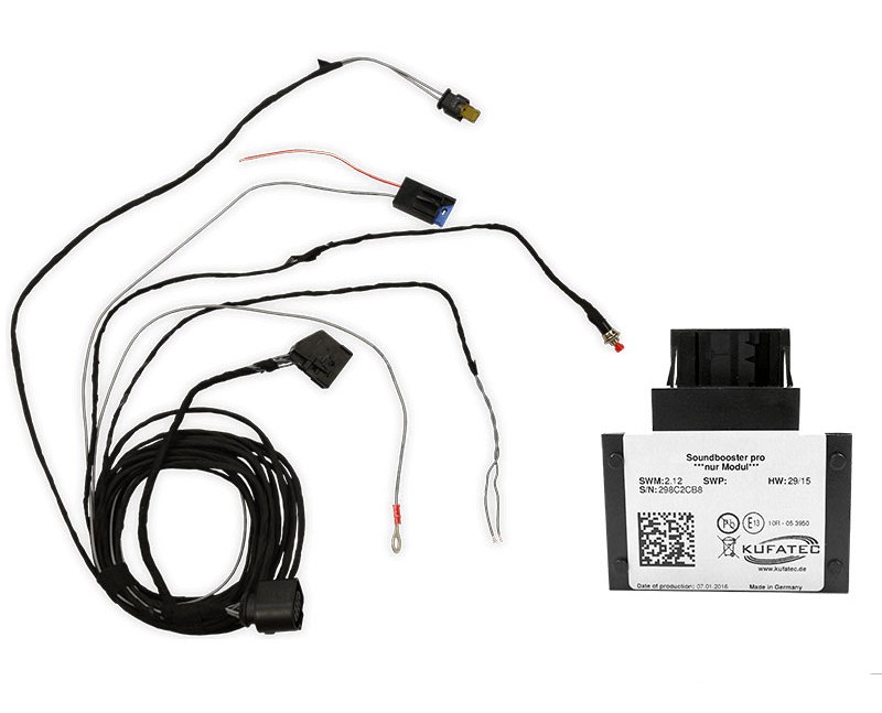 Universal Sound Booster Pro Active Modul V6 V8 Sound + Kabelbaum für BMW E-Serie