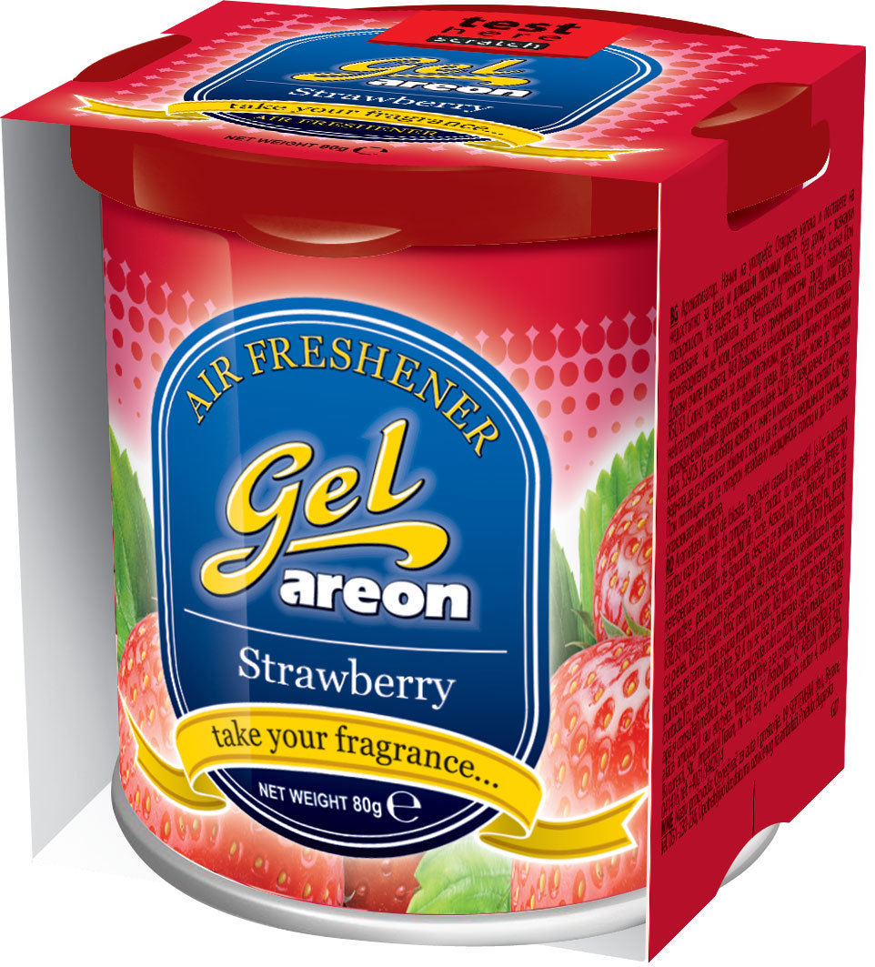 12x Original Areon Gel CAN Auto Duftdose Duftbaum Lufterfrischer DECKEL Erdbeere