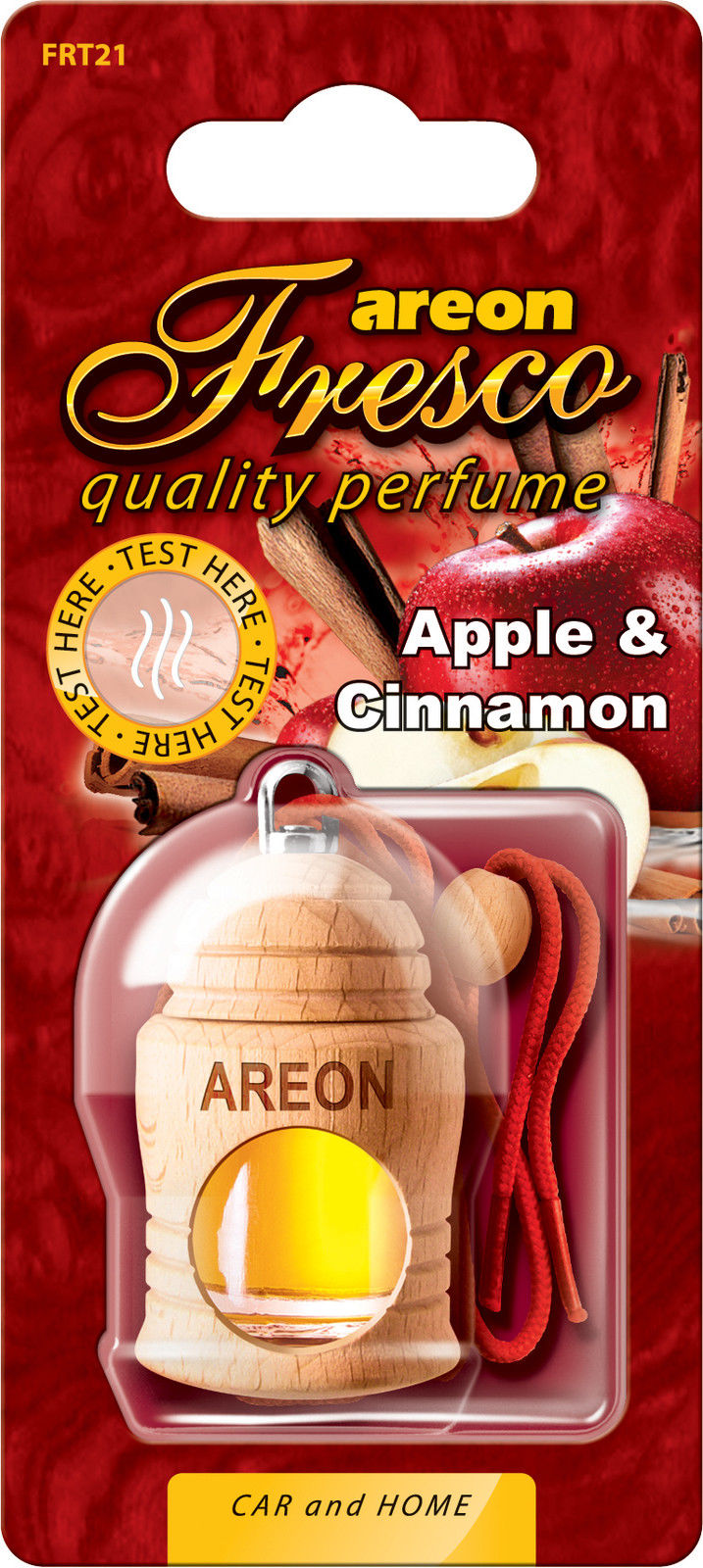 3x Original Areon FRESCO Parfüm Duftdose Duftbaum Lufterfrischer Apfel & Zimt