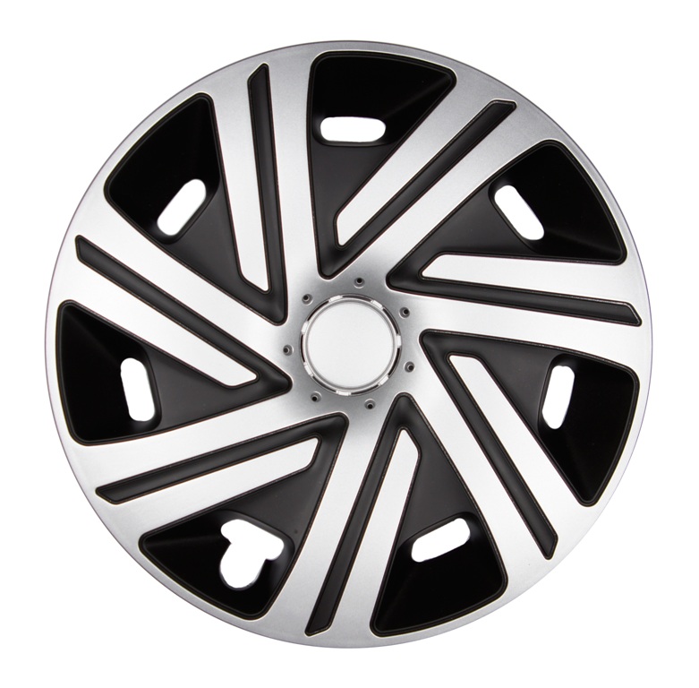 4x PREMIUM DESIGN Radkappen Radzierblenden LACKIERT 14 ZOLL #58 Silber Schwarz