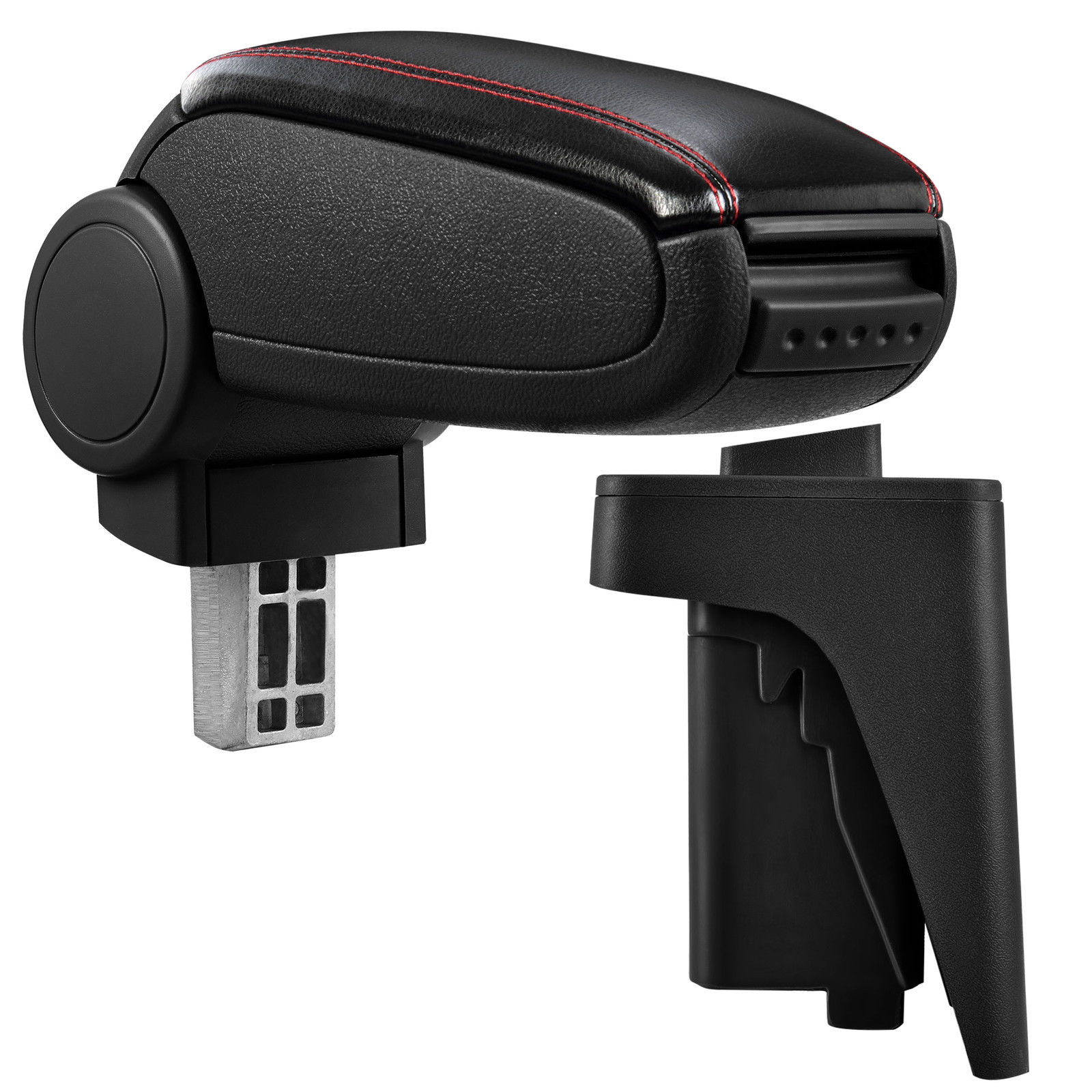 Armlehne Mittelarmlehne Leder Bezug Schwarz / Rot für Audi A3 S3 8P +Sportback