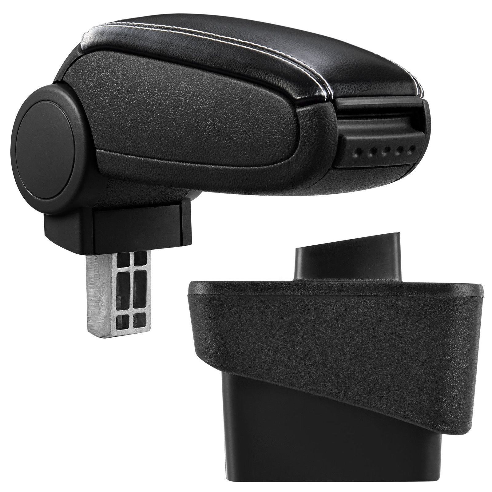 Armlehne Mittelarmlehne Leder Bezug Schwarz / Weiß für Audi A1 8X + Sportback