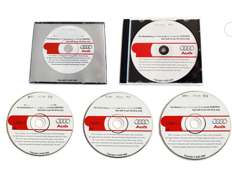 Original Audi MMI 2G Software Update CDs auf MMI Softwarestand 5570 High 2G