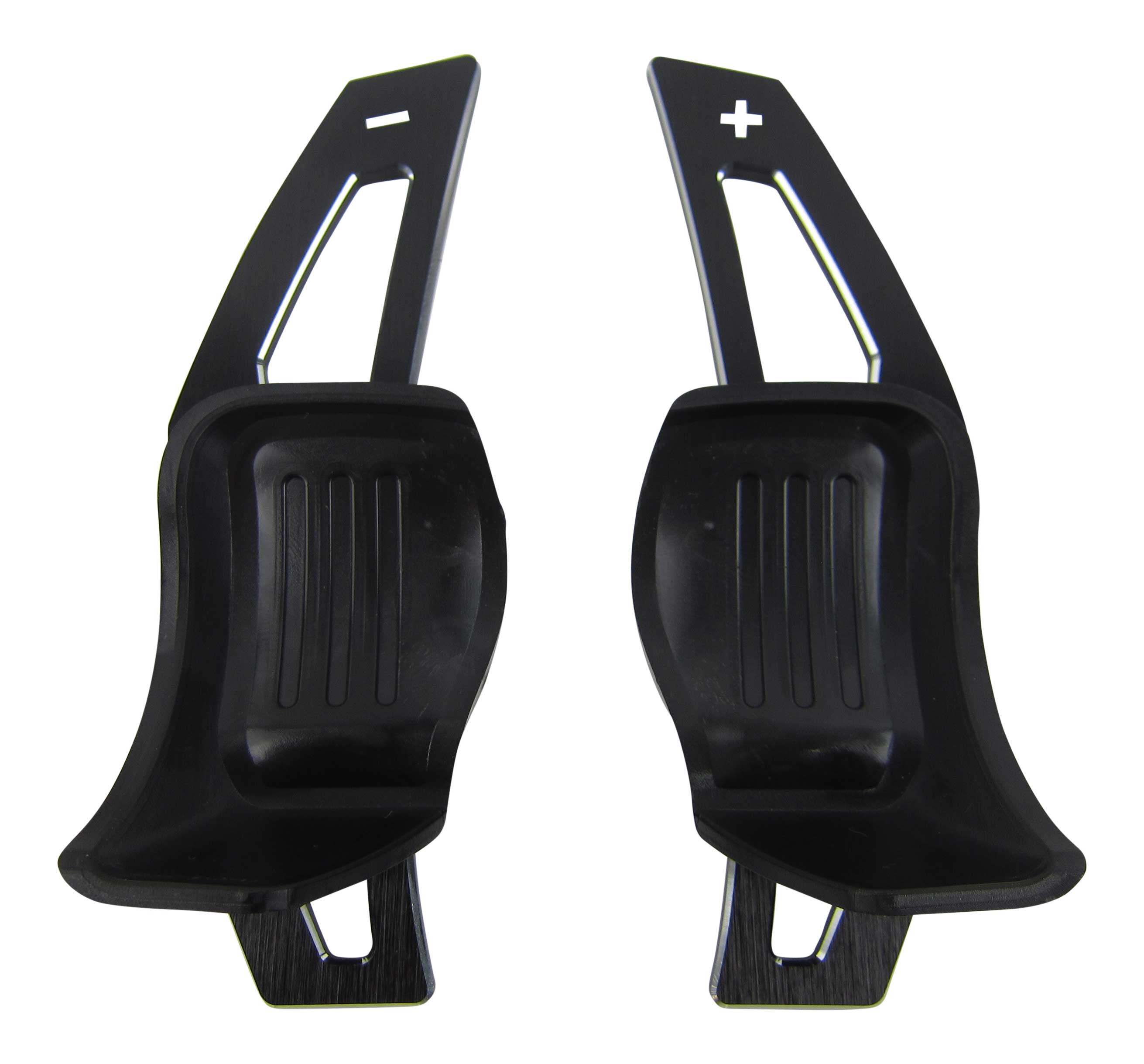 Premium ALU Schwarz Schaltwippen Verlängerung DSG Paddles Lenkrad Tasten für VW