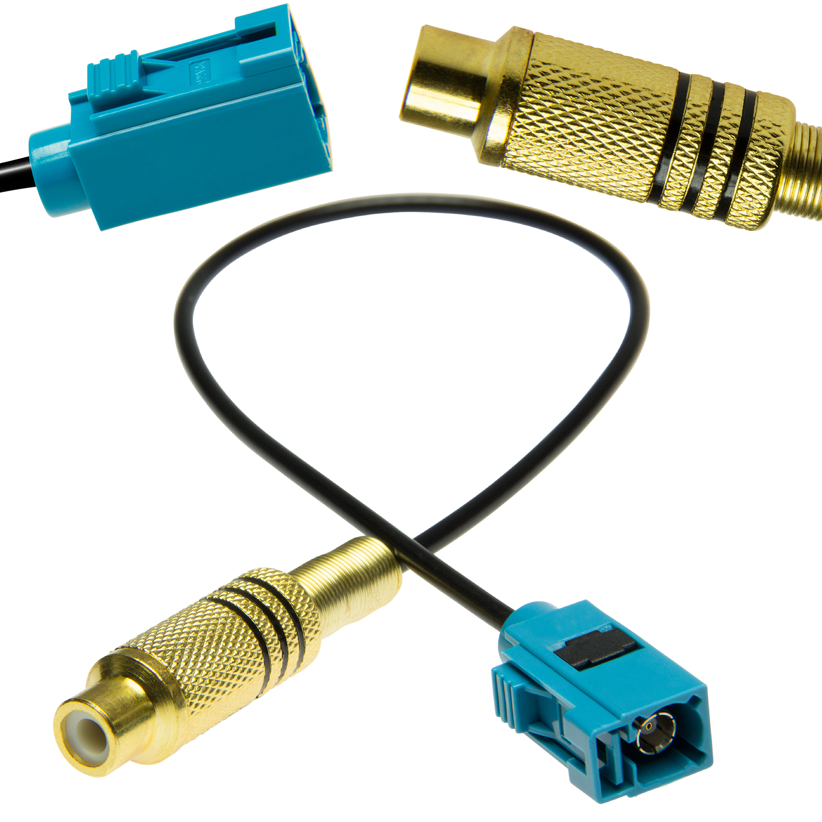 Cinch Fakra Adapter RCA Video Rückfahrkamera für Porsche Radio Navi PCM 2.1 3.0