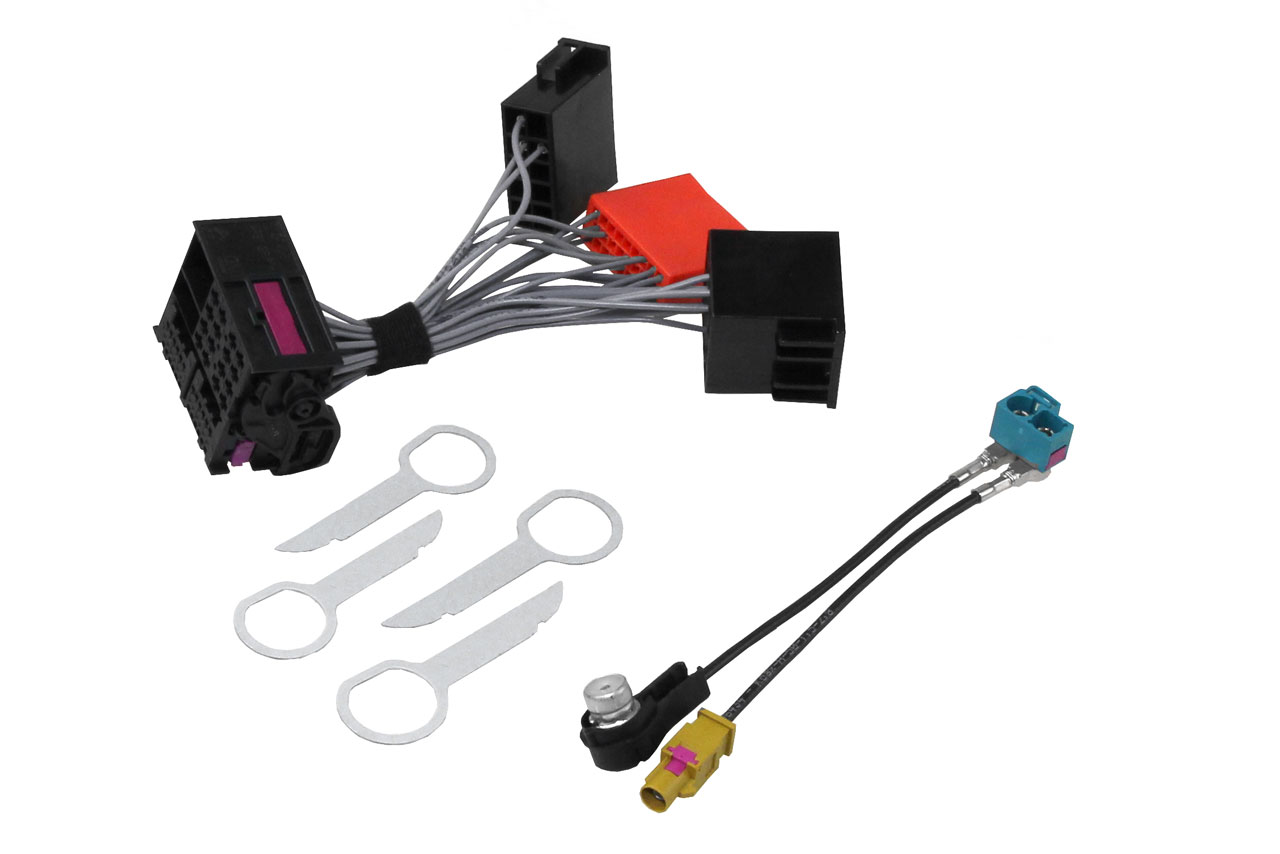 Für A3 8L A4 B5 A6 4B C5 Original Kufatec Kabel Stecker Komplett-SET Umbau RNS-E