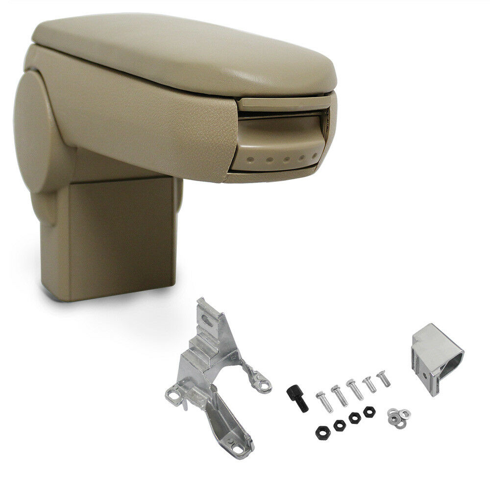 Mittelarmlehne Armlehne KOMPLETT Leder Bezug Beige für VW Golf 4 IV / Bora