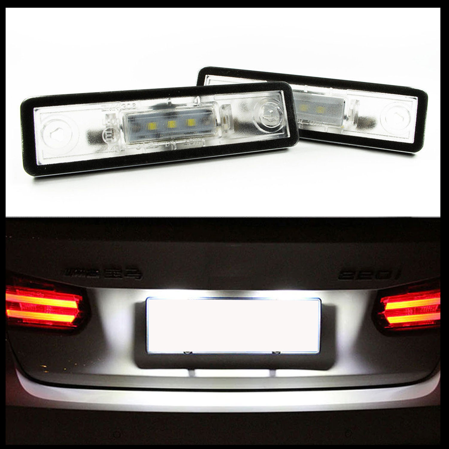 2x LED PREMIUM Kennzeichenbeleuchtung für Opel Astra F G Corsa B C Omega A B