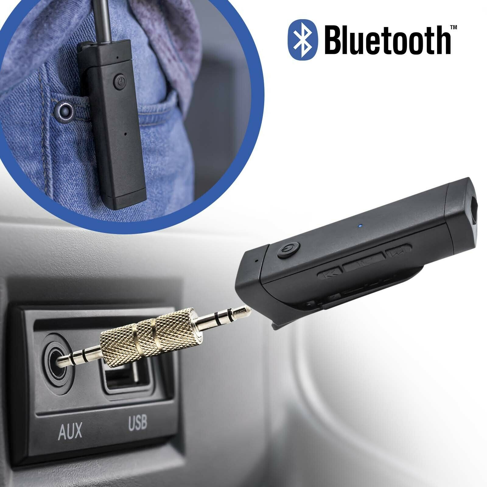 BLUETOOTH Musik Stream Interface FREISPRECHEN AUX Klinke MP3 für viele Fahrzeuge