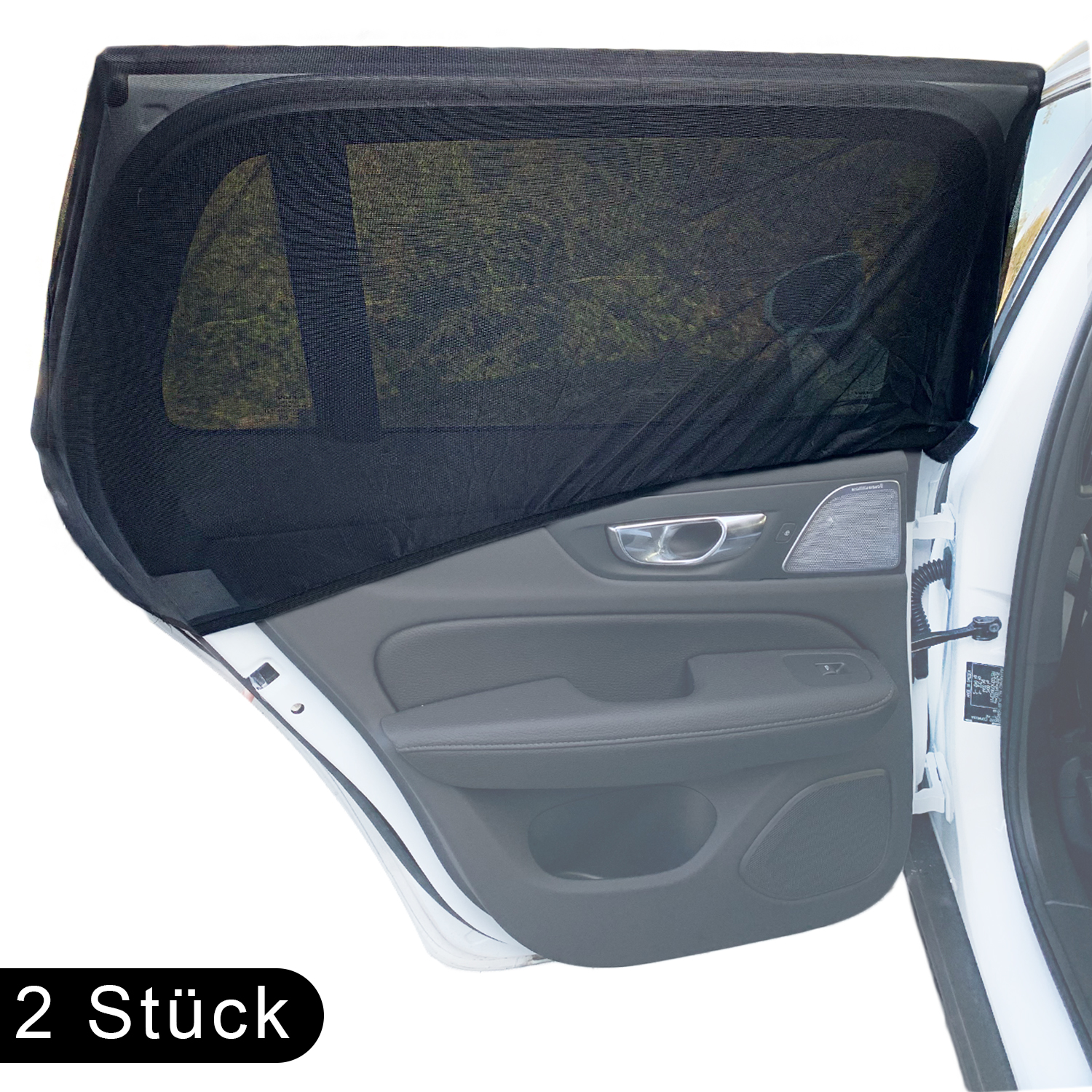 2x Universal 'L' Auto Fenster Sonnenschutz Hitze Insekten Schutz Kind Baby Tiere
