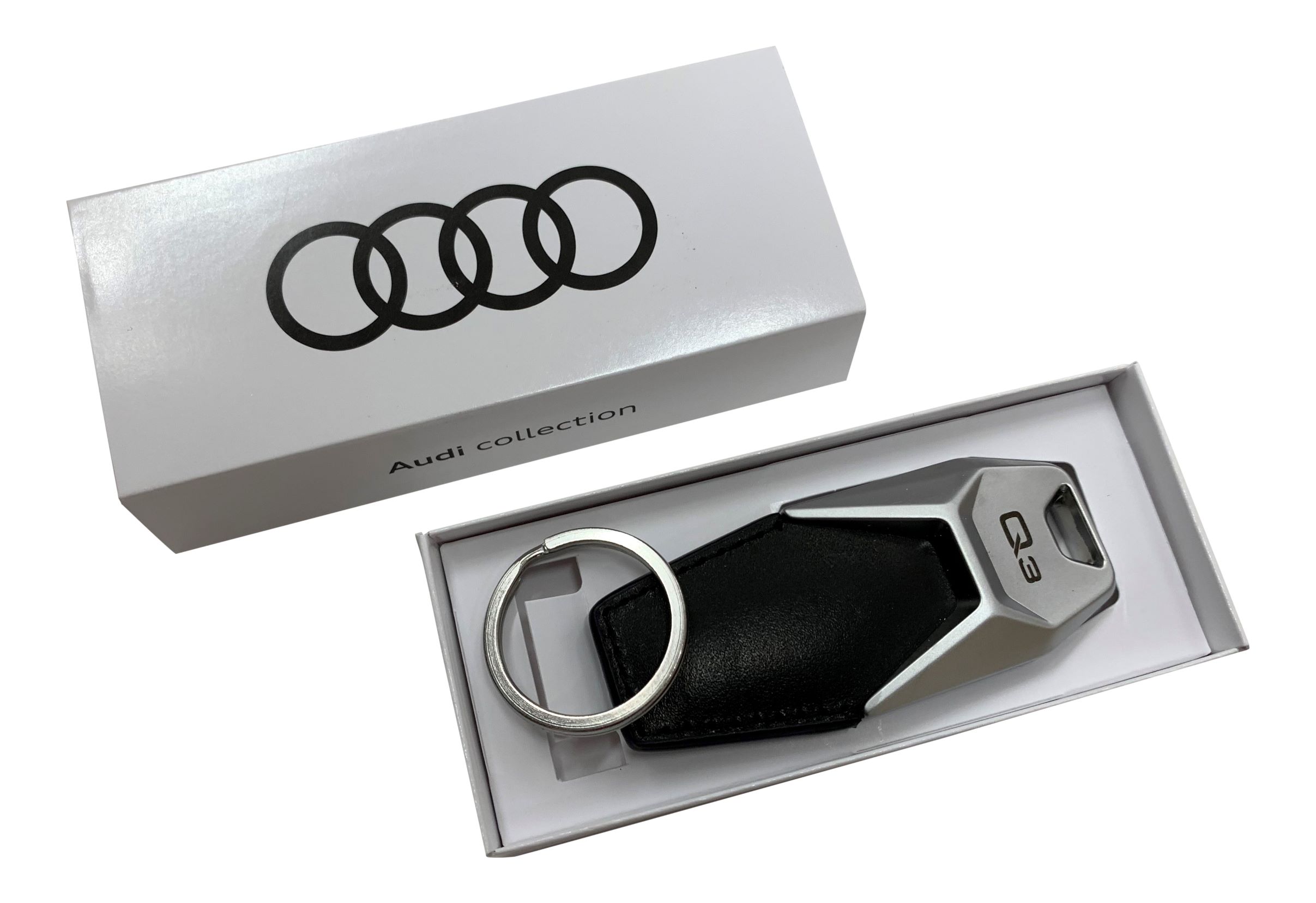 Original Audi Q3 PREMIUM Schlüsselanhänger Schlüssel Logo mit Gravur Q3 8U F3