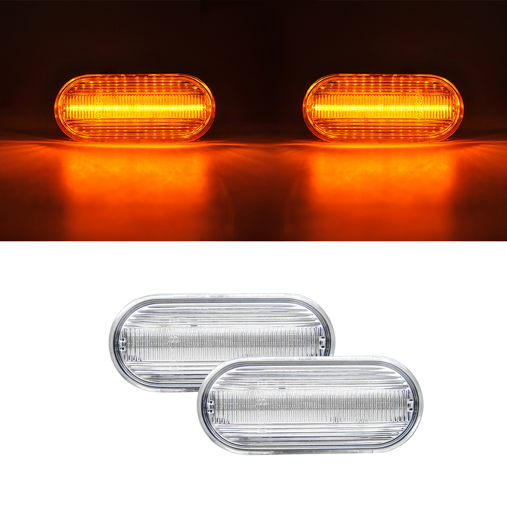 2x LED Seitenblinker Blinker in Weiss SET für Seat Ibiza 6L Alhambra Toledo Leon 1M Ford C-Max Fiesta Focus II Galaxy Octavia 1U