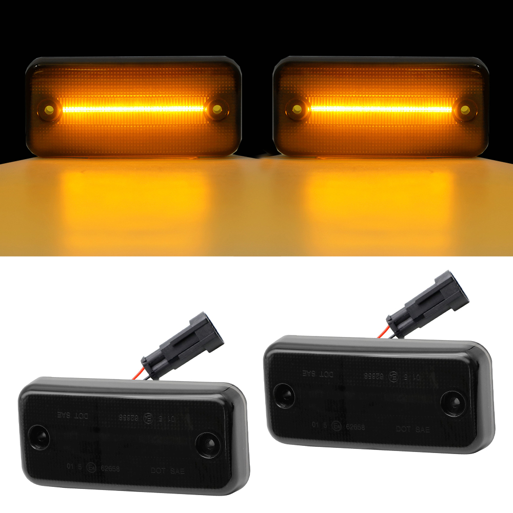 2x LED Seitenmarkierungsleuchten Seitenmarkierungs Leuchten Seitenbegrenzungsleuchten in Schwarz SET für Citroen Jumper / Peugeot Boxer
