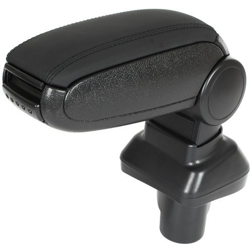 KOMPLETT-SET Mittelarmlehne Armlehne Leder Bezug Schwarz zum einfachen Nachrüsten für Ford Transit Connect / Tourneo Connect