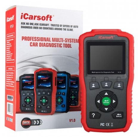 Original V1 iCarsoft Diagnose Gerät + Tasche / Fehler lesen löschen ABS Airbag Öl Service Reset uvm. für Mercedes / Smart
