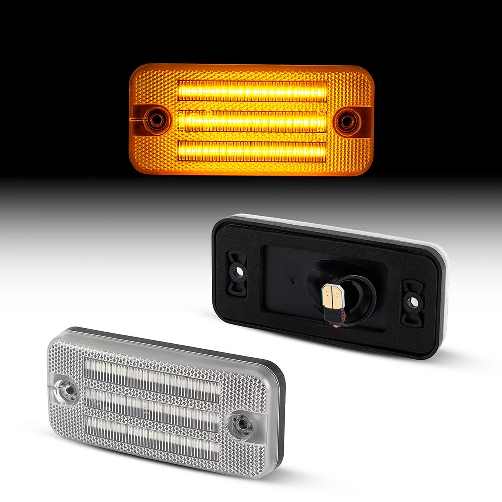 2x LED Seitenmarkierungsleuchten Seitenmarkierungs Leuchten Seitenbegrenzungsleuchten in Klarglas Weiss SET für Fiat Ducato III 250 Peugeot Boxer Citroen Jumper 2006- Iveco Daily III-VI