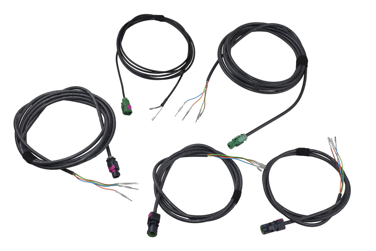 Original Kufatec Kabelsatz Kabelbaum Adapter Kabel Umfeldkamera Kamera für VW Arteon 3H Passat 3G B8 Tiguan AD1 Skoda Kodiaq NS7 Seat Ateca KH7 Tarraco KN2