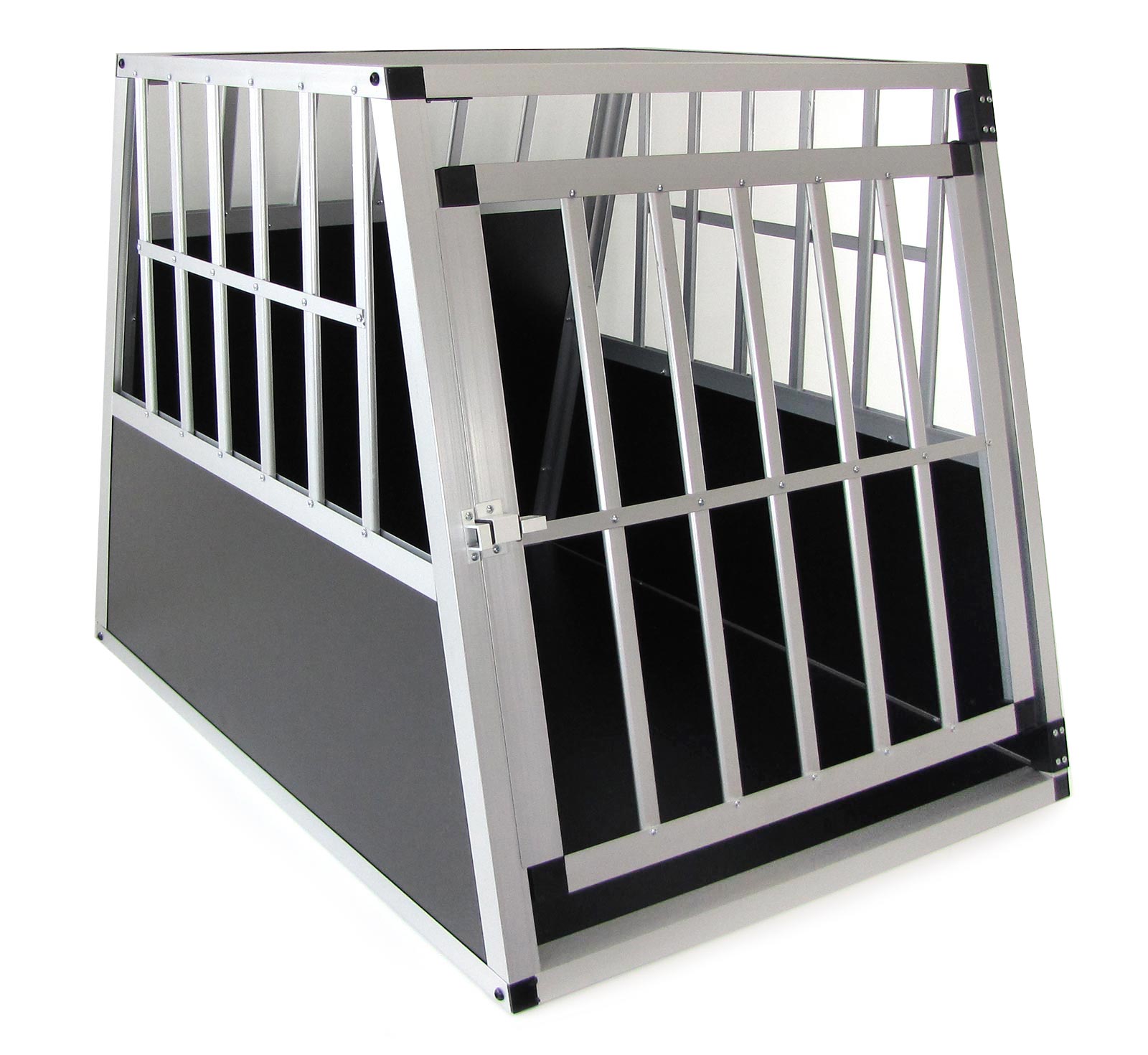 Hundebox Hundetransportbox Transportbox Hund Alubox Reisebox Gitterbox Auto in 91x65x69cm