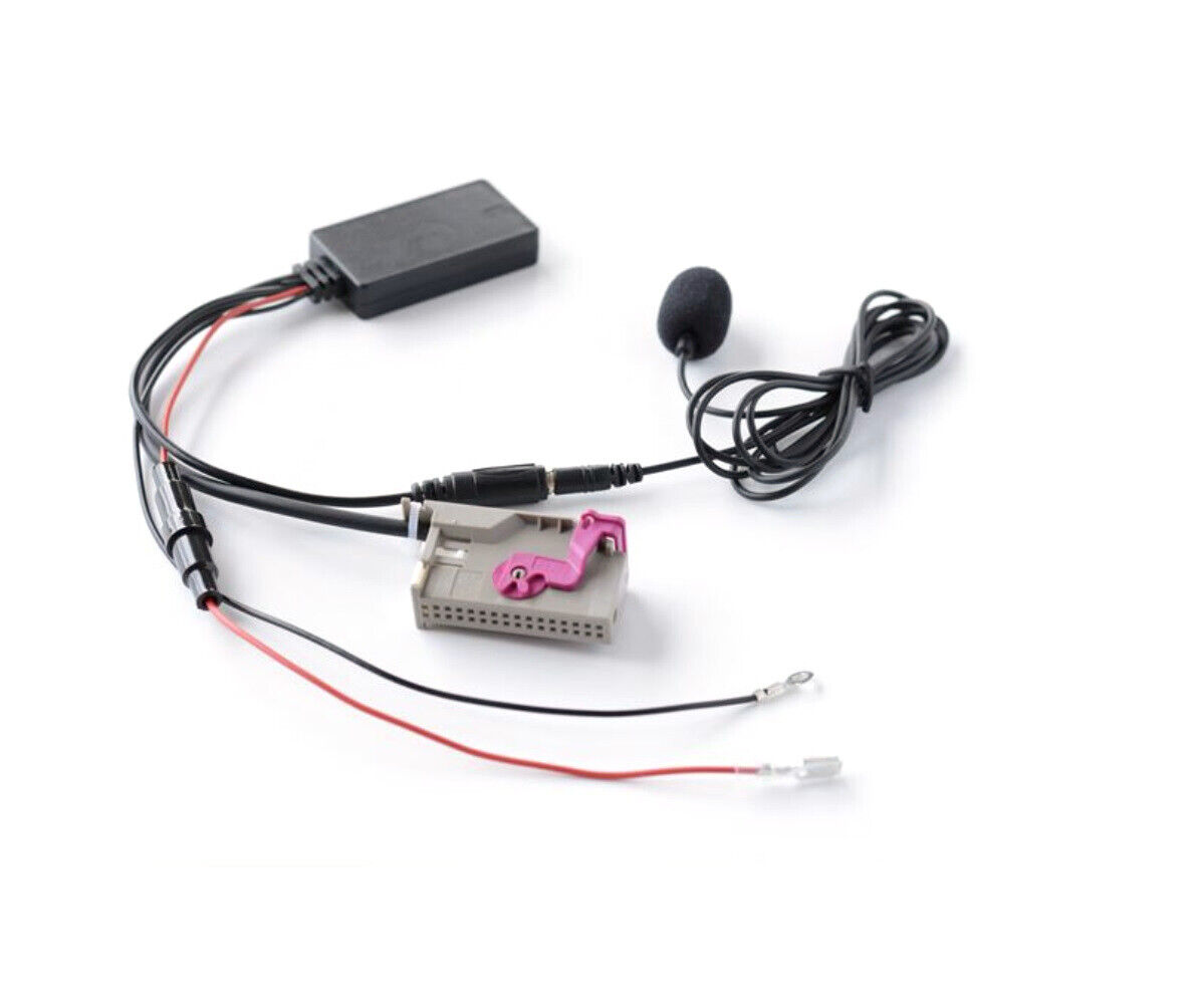 Bluetooth Aux In Audio Adapter A2DP Kabel Interface + Mikrofon FREISPRECHEINRICHTUNG für Audi RNS-E