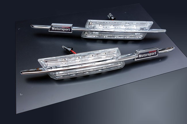 2x LED Seitenblinker Blinker in Silber SET für BMW 3er E46 LCI Facelift Modelle 09/2001-03/2005