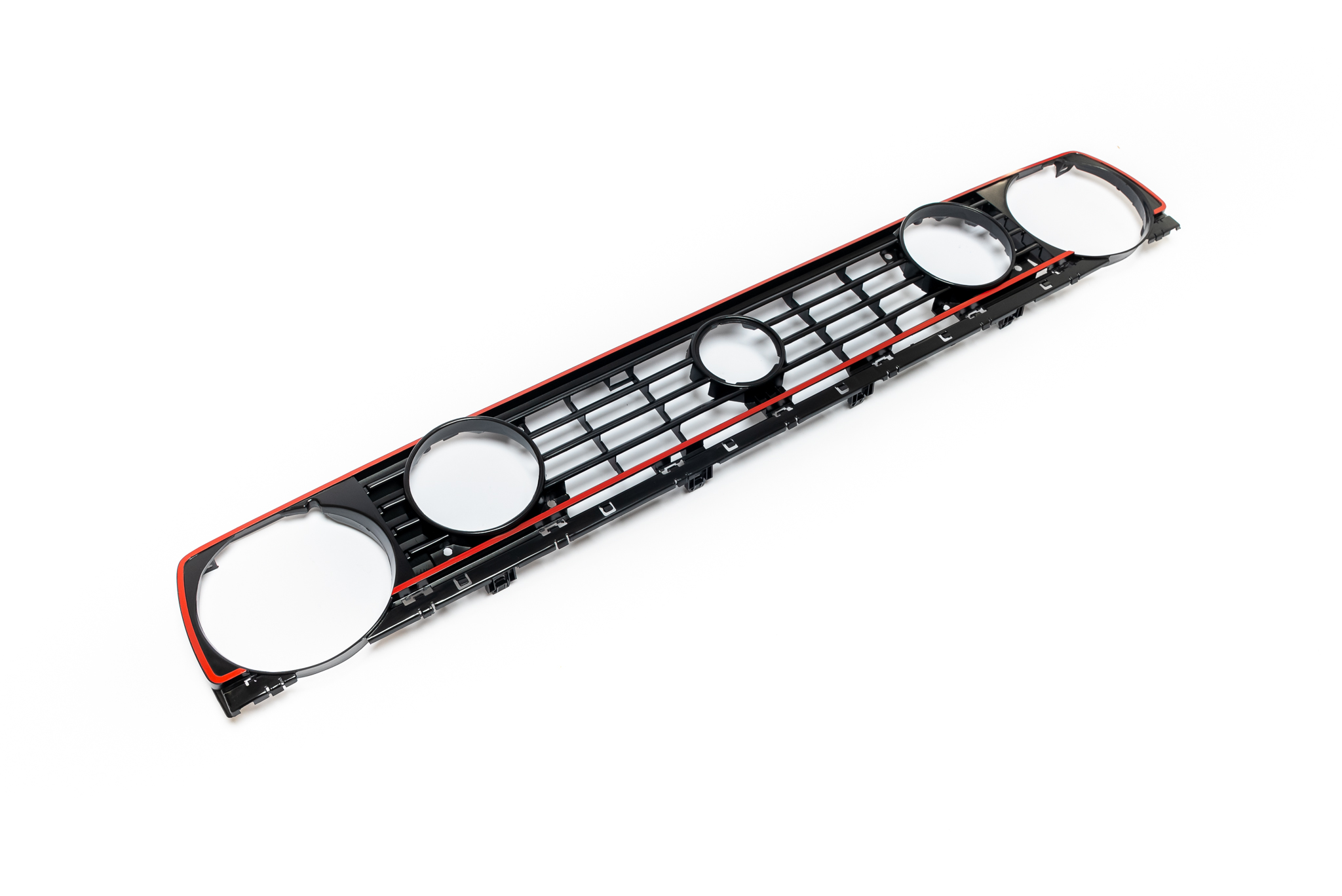Kühlergrill Sportgrill Grill mit Rahmen in Rot für VW Golf 2 II MK2 ab 1984-1992