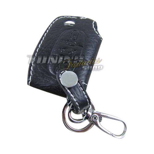 Schlüssel Tasche Schlüsseletui Etui LEDER Weiß 3Tasten für Peugeot Citroen
