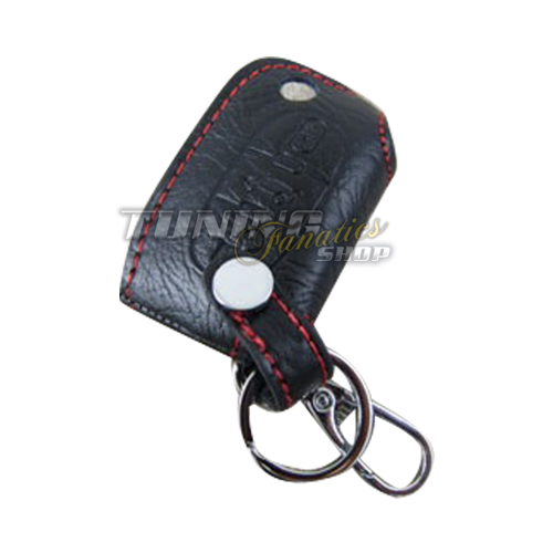 Schlüssel Tasche Schlüsseletui Etui LEDER Rot 3Tasten für Peugeot Citroen
