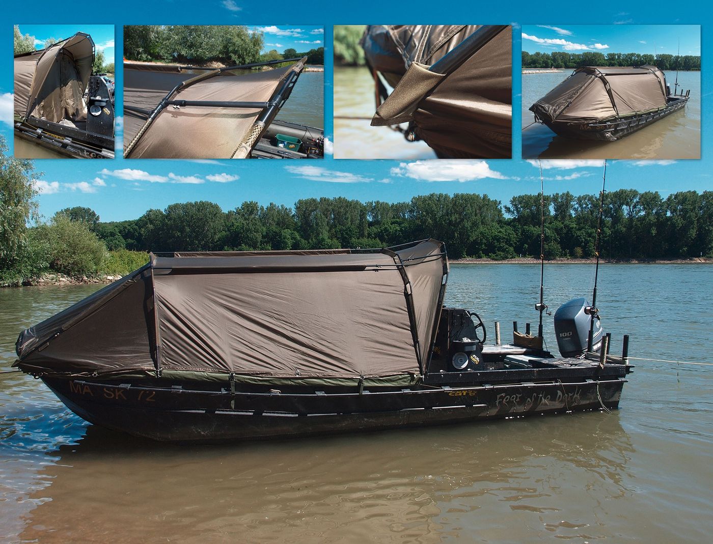 Black Cat Special Boat Cave II 335x220x105cm - Bootszelt