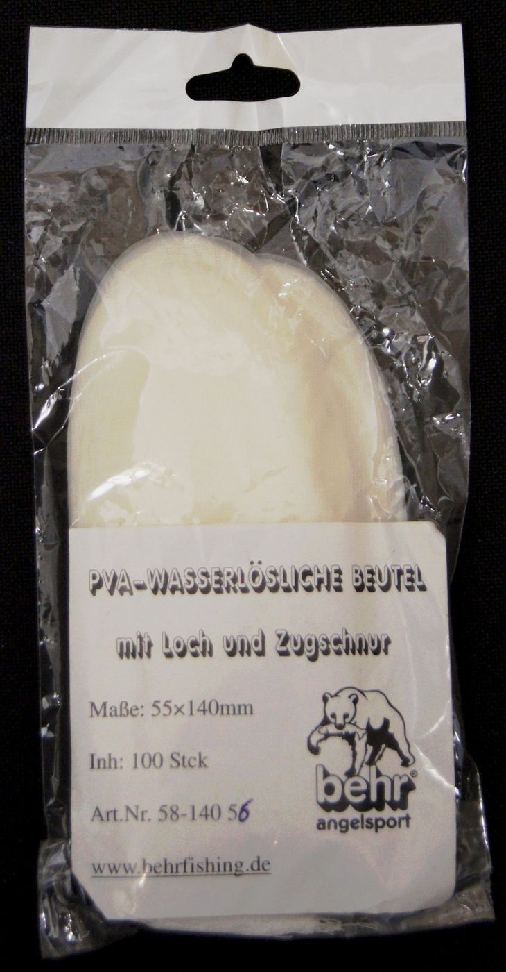 100 PVA Beutel mit Loch Bag Bags Karpfen 55* 140mm