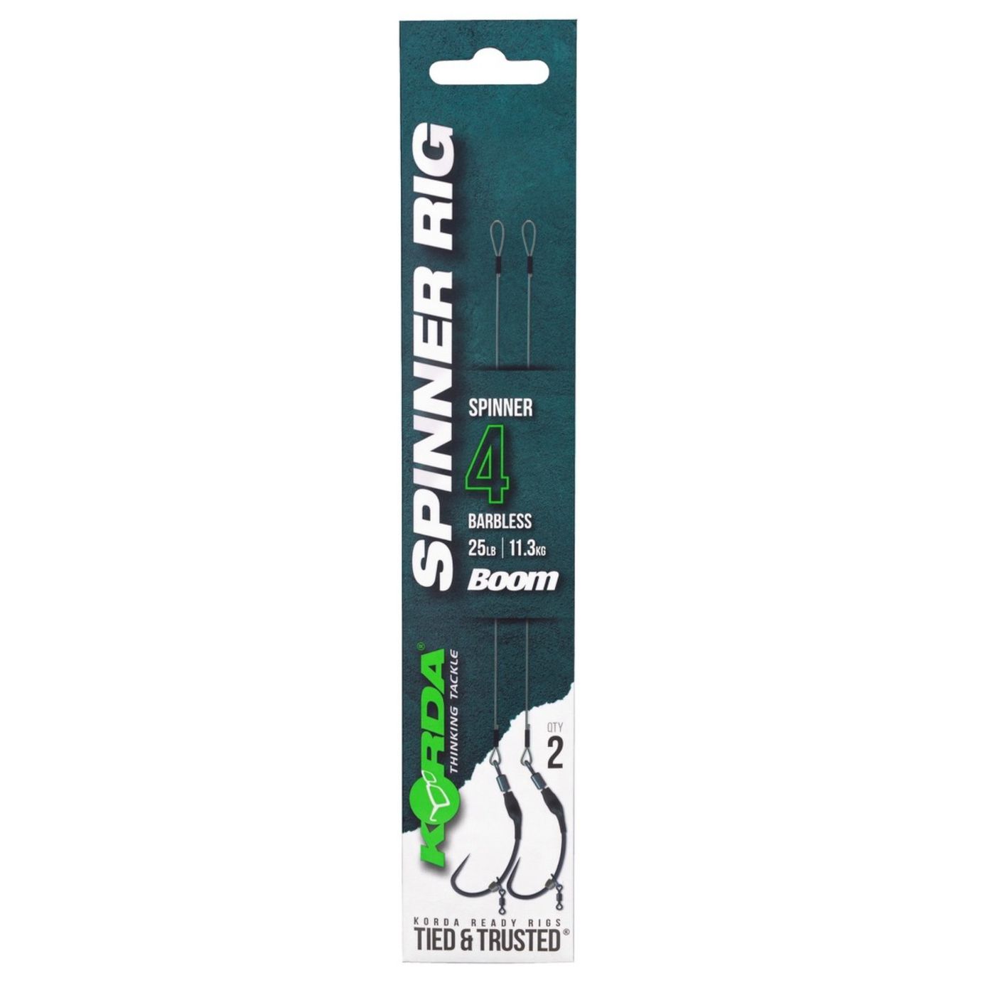 Korda Spinner Rig Spinner Barbless 25lb - 2 Karpenrigs