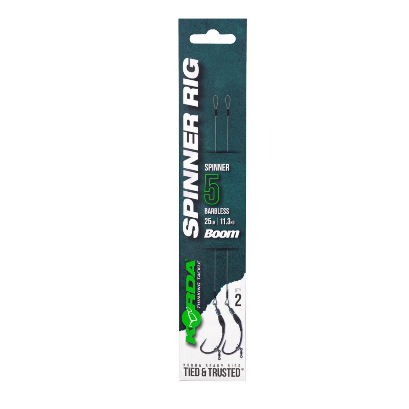 Korda Spinner Rig Spinner Barbless 25lb - 2 Karpenrigs
