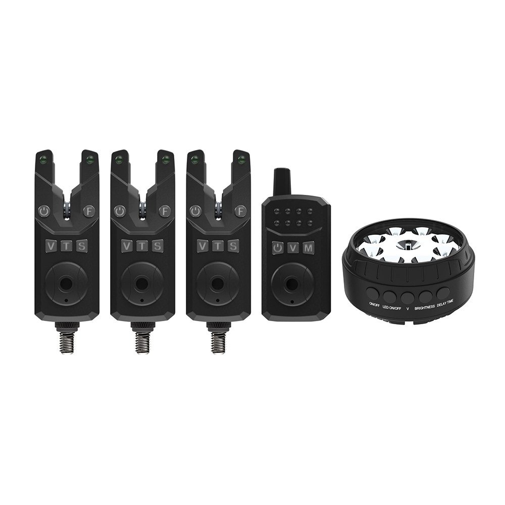 Sonik SKS2 Alarm Set 3+1 + Bivvy Lamp - Bissanzeiger Set
