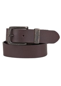 Wrangler Herren Jeans Leder Gürtel - Double Stitched - Brown