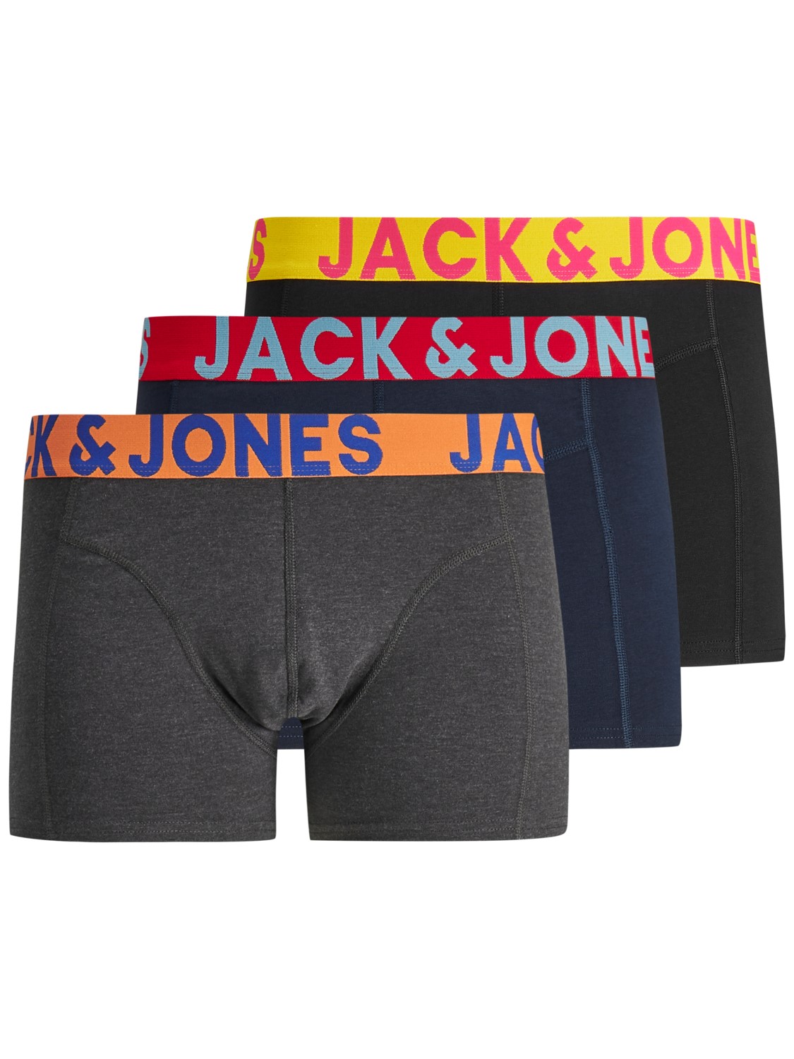 Jack & Jones Herren Boxershorts JACCRAZY SOLID TRUNKS 3er Pack
