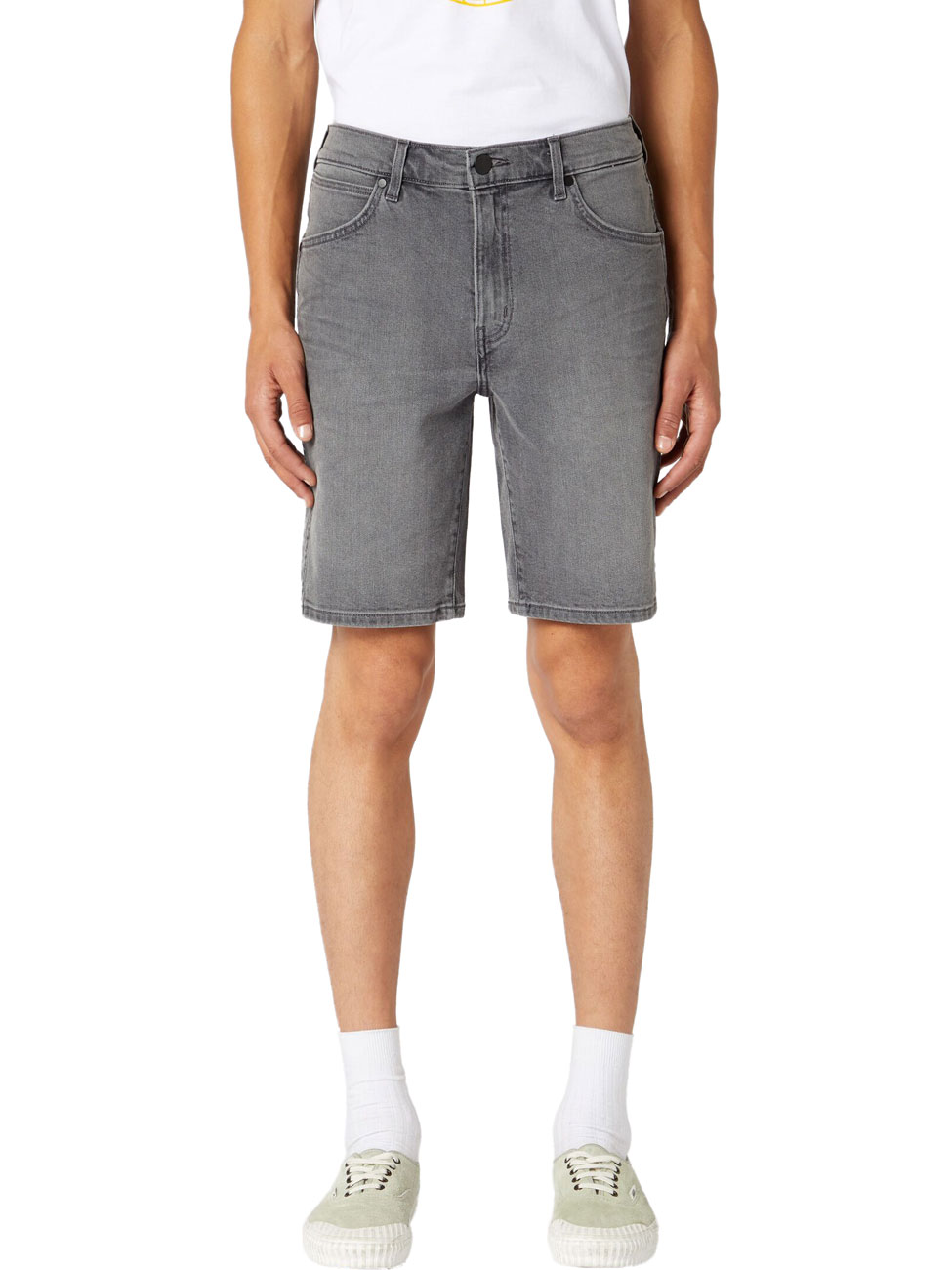 Wrangler Herren 5 Pocket Short - Grau - Top Dog