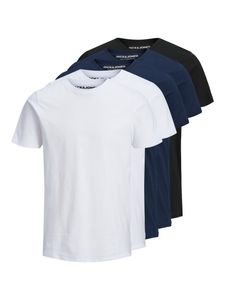 Jack & Jones Herren Rundhals T-Shirt JJEORGANIC BASIC Regular Fit 5er Pack