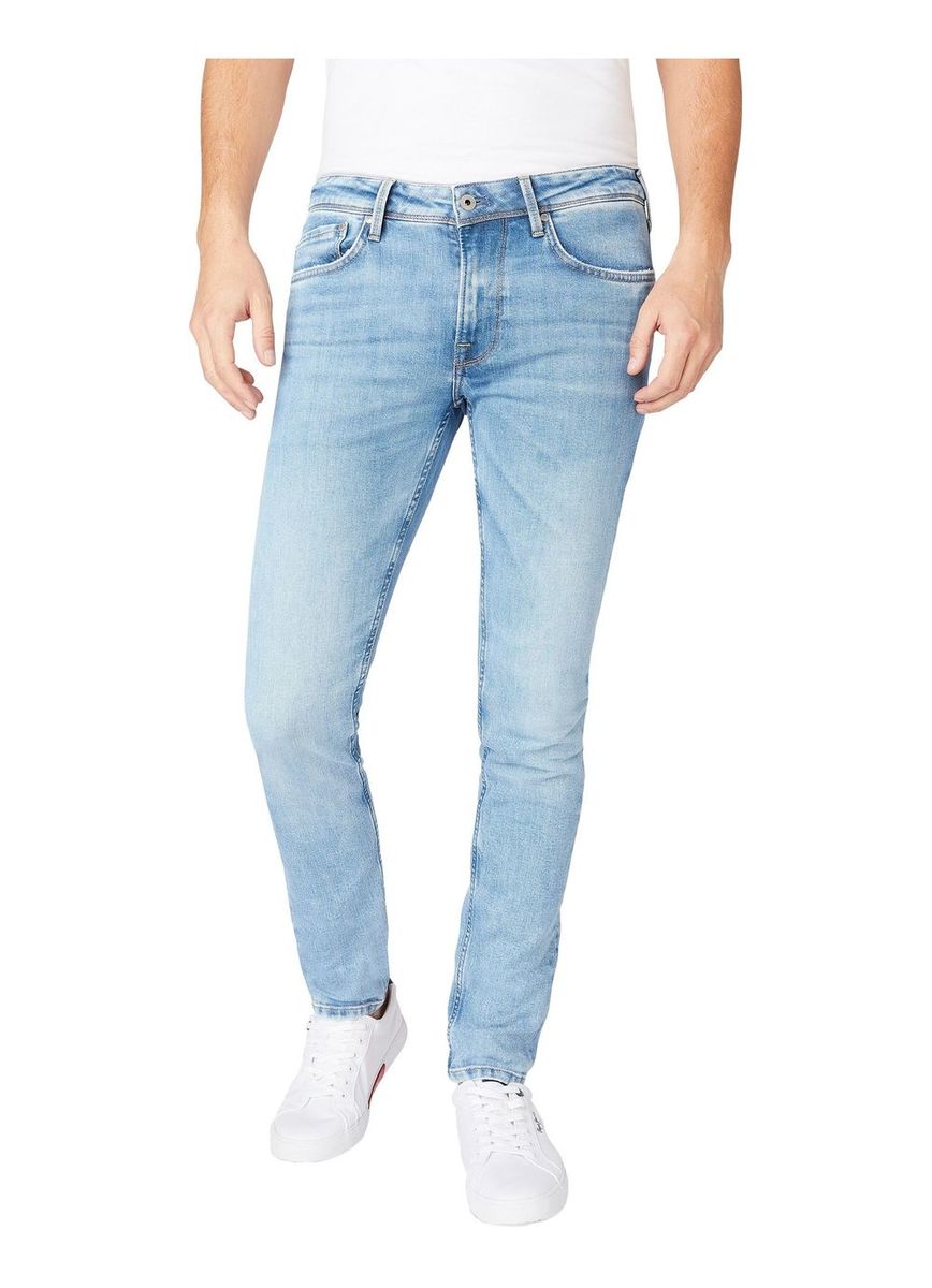 Pepe Jeans Herren Jeans Cash - Regular Fit - Blau - Light Used Wiser