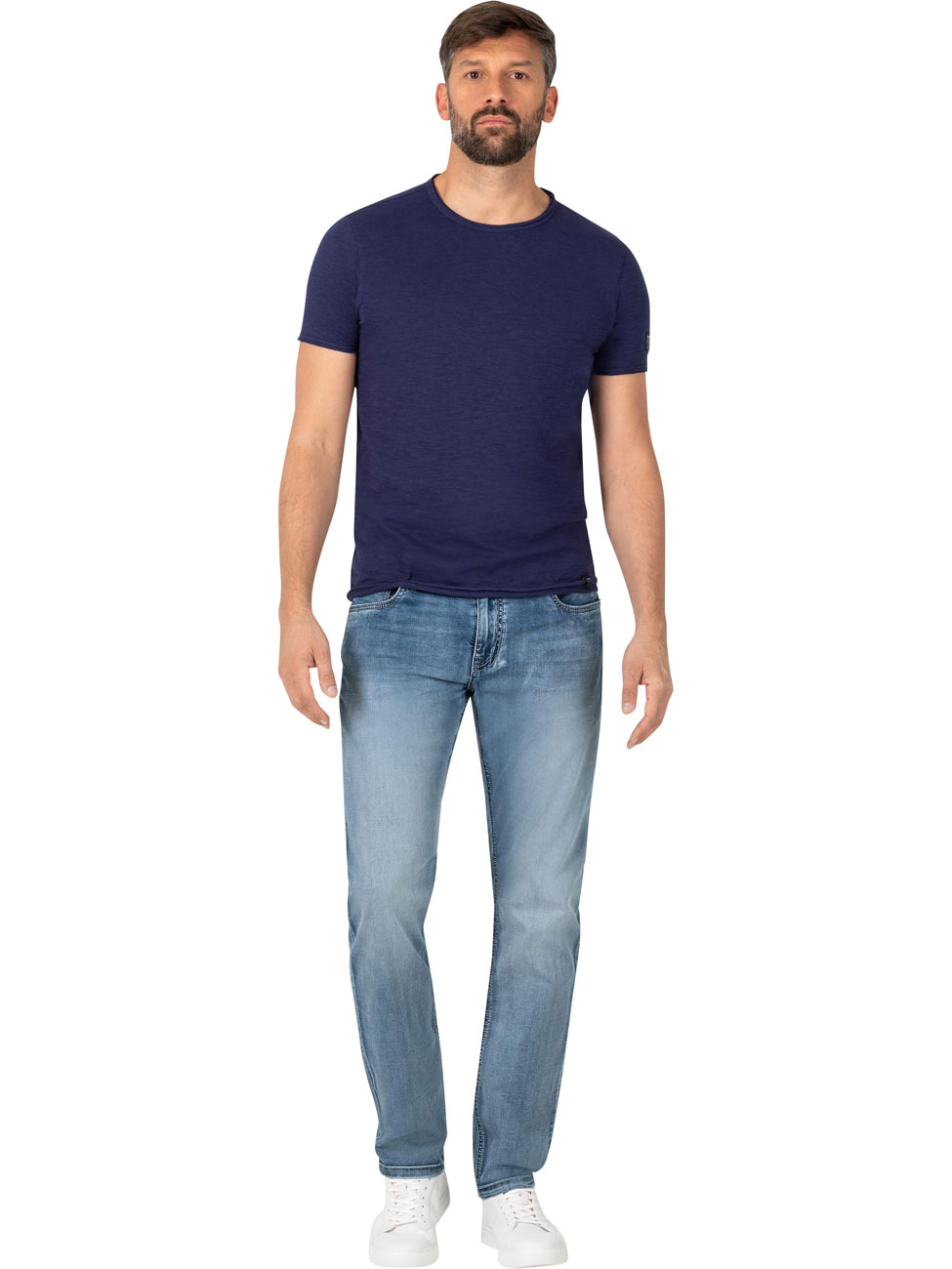 TIMEZONE Herren Jeans Slim EduardoTZ - Slim Fit - Blau - Aqua Blue Wash
