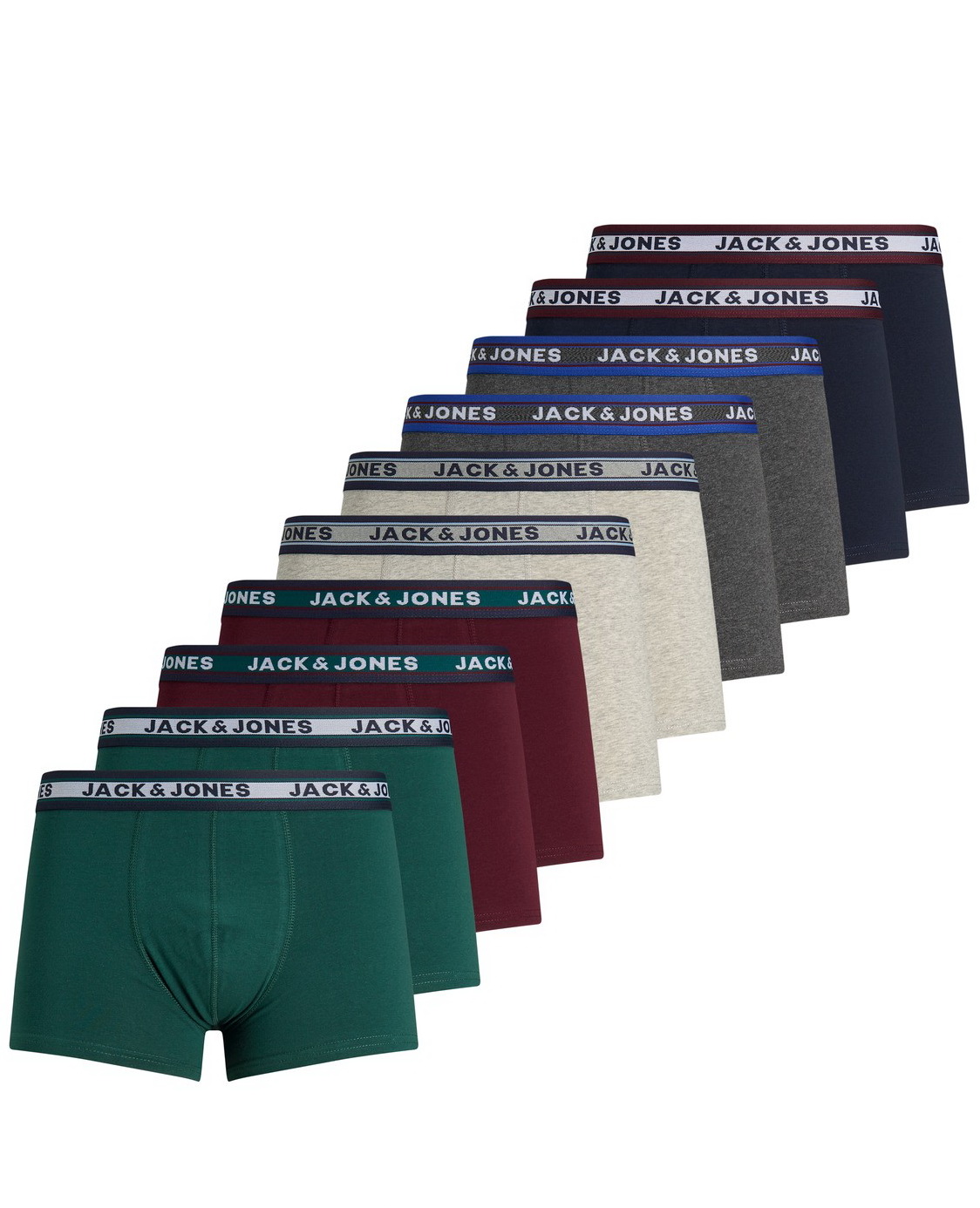 Jack & Jones Herren Boxershort JACSOLID TRUNKS 10er Pack