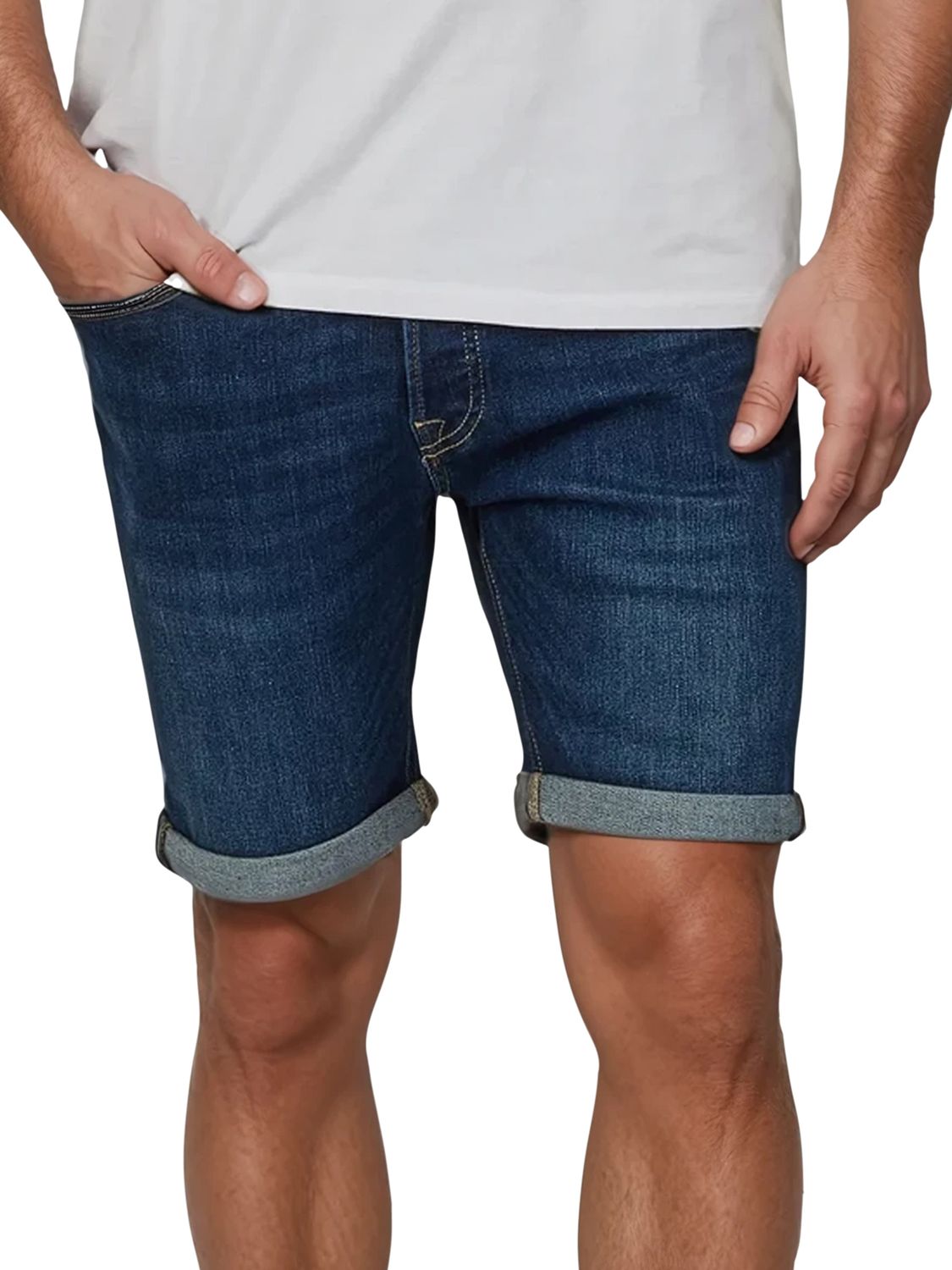 Jack & Jones Jeans Shorts Herren Stretch Kurz Regular Fit JJIRICK