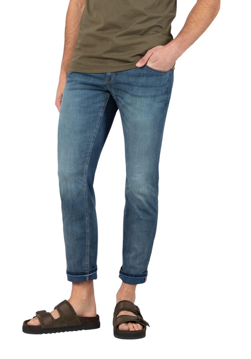 TIMEZONE Herren Jeans SLIM SCOTTTZ - Mid Waist - Slim Fit - Blau